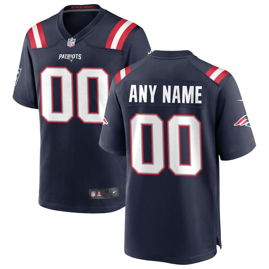 Cheap Men New England Patriots Nike Navy Custom Game NFL Jersey